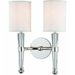 Local Lighting Hudson Valley 4120-Pn 2 Light Wall Sconce, PN WALL SCONCE