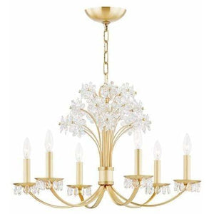 Local Lighting Hudson Valley 4430-AGB 6 Light Chandelier, AGB Chandelier