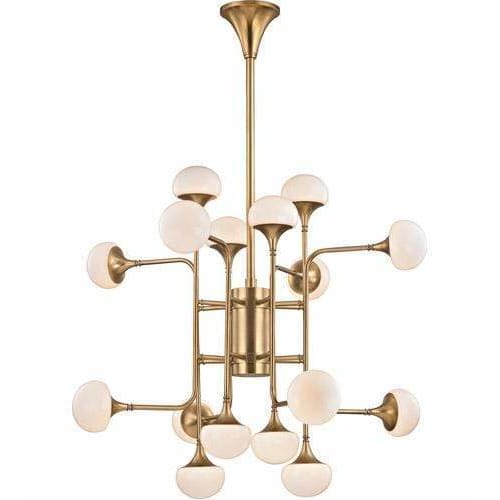 Local Lighting Hudson Valley 4716-AGB 16 Light Chandelier, AGB CHANDELIER