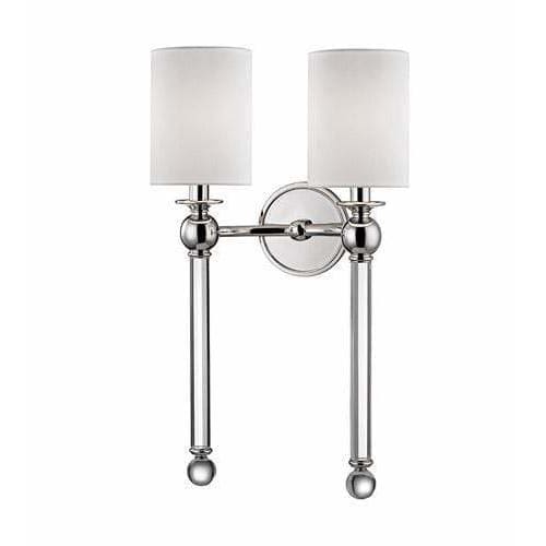 Local Lighting Hudson Valley 6032-Pn 2 Light Wall Sconce, PN WALL SCONCE