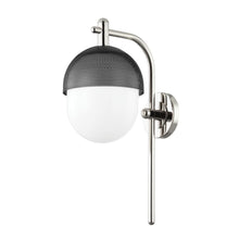 Load image into Gallery viewer, Hudson Valley-6100-Pn/Bk 1 Light Wall Sconce Polished 