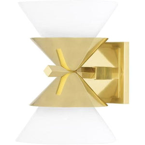 Local Lighting Hudson Valley 6402-AGB 2 Light Wall Sconce, AGB WALL SCONCE