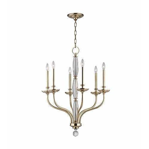 Local Lighting Hudson Valley 6428-AGB 6 Light Chandelier, AGB CHANDELIER
