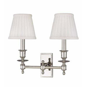 Local Lighting Hudson Valley 6802-Pn 2 Light Wall Sconce, PN WALL SCONCE