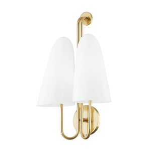 Hudson Valley-7172-Agb 2 Light Wall Sconce Aged Brass - Wall