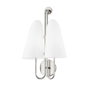Hudson Valley-7172-Pn 2 Light Wall Sconce Polished Nickel - 
