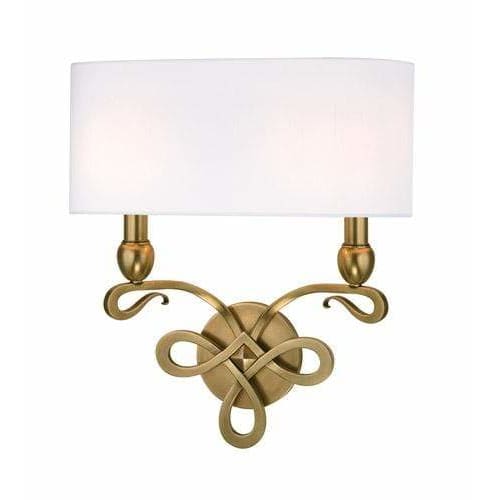 Local Lighting Hudson Valley 7212-AGB 2 Light Wall Sconce, AGB WALL SCONCE