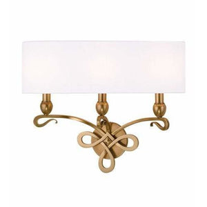 Local Lighting Hudson Valley 7213-AGB 3 Light Wall Sconce, AGB WALL SCONCE