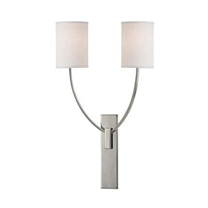 Local Lighting Hudson Valley 732-Pn 2 Light Wall Sconce, PN WALL SCONCE