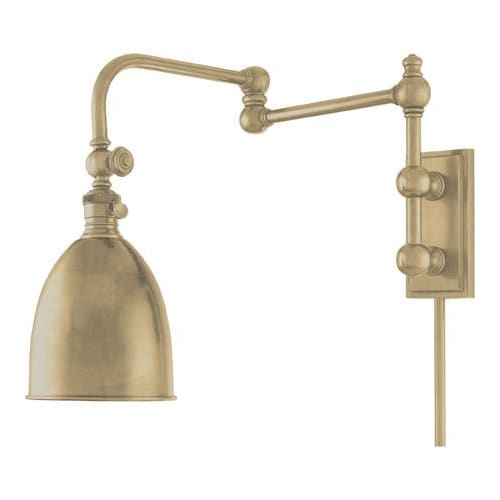 Local Lighting Hudson Valley 771-AGB 1 Light Wall Sconce With Plug, AGB WALL SCONCE