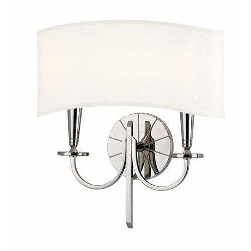 Local Lighting Hudson Valley 8022-Pn 2 Light Wall Sconce, PN WALL SCONCE