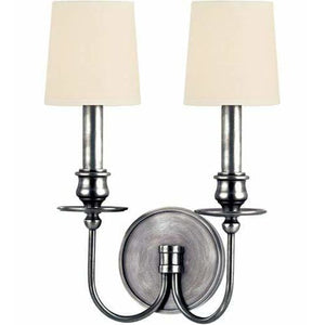 Local Lighting Hudson Valley 8212-Pn 2 Light Wall Sconce, PN WALL SCONCE
