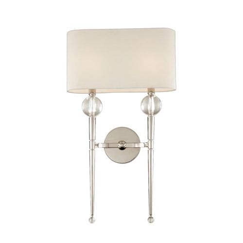 Local Lighting Hudson Valley 8422-Pn 2 Light Wall Sconce, PN WALL SCONCE