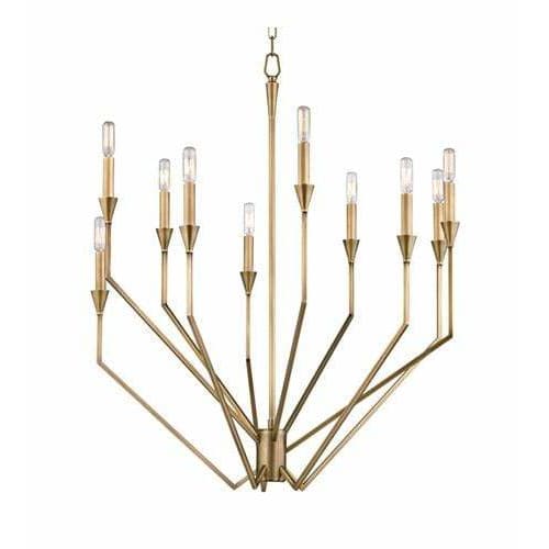 Local Lighting Hudson Valley 8510-AGB 10 Light Chandelier, AGB Chandelier
