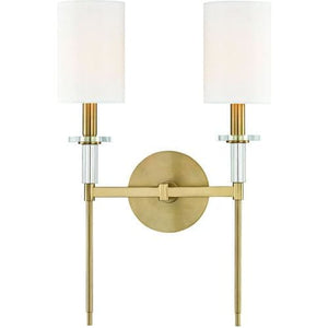 Local Lighting Hudson Valley 8512-AGB 2 Light Wall Sconce, AGB Wall Sconce