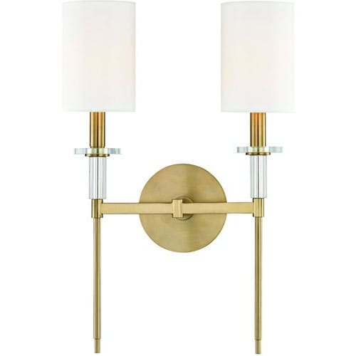 Local Lighting Hudson Valley 8512-AGB 2 Light Wall Sconce, AGB Wall Sconce