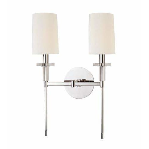 Local Lighting Hudson Valley 8512-Pn 2 Light Wall Sconce, PN WALL SCONCE