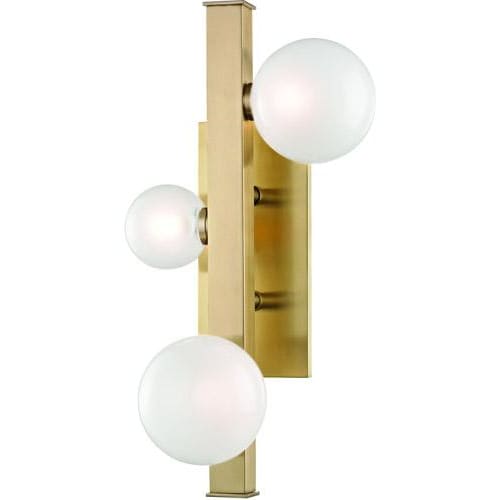 Local Lighting Hudson Valley 8703-AGB 3 Light Wall Sconce, AGB WALL SCONCE