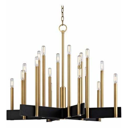 Local Lighting Hudson Valley 8834-AGB 18 Light Chandelier, AGB Chandelier