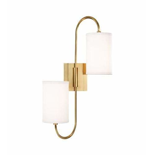 Local Lighting Hudson Valley 9100-AGB 2 Light Wall Sconce, AGB WALL SCONCE