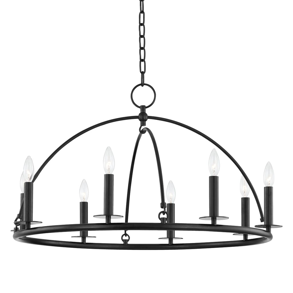 Hudson Valley-9532-Ai 8 Light Chandelier Aged Iron - 