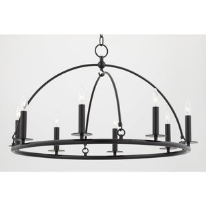 Hudson Valley-9532-Ai 8 Light Chandelier Aged Iron - 