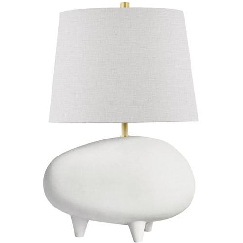 Local Lighting Hudson Valley Kbs1423201A-Agb/Mw 1 Light Table Lamp, AGB/MW Table Lamp