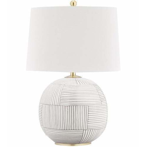 Local Lighting Hudson Valley L1380-Agb/St 1 Light Table Lamp, AGB/ST Table Lamp
