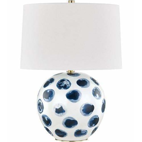 Local Lighting Hudson Valley L1448-Wh/Bd 1 Light Table Lamp, WH/BD TABLE LAMP