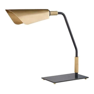 Local Lighting Hudson Valley L3730-Aob 1 Light Table Lamp W/ Metal Shade, AOB Table Lamp