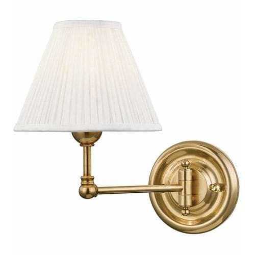 Local Lighting Hudson Valley Mds101-AGB 1 Light Wall Sconce, AGB WALL SCONCE