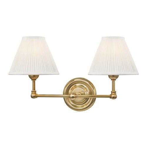 Local Lighting Hudson Valley Mds102-AGB 2 Light Wall Sconce, AGB WALL SCONCE