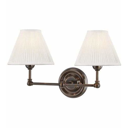 Local Lighting Hudson Valley Mds102-Db 2 Light Wall Sconce, DB WALL SCONCE