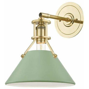 Local Lighting Hudson Valley Mds350-Agb/Lfg 1 Light Wall Sconce, AGB/LFG Wall Sconce