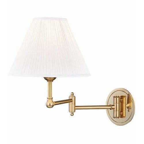 Local Lighting Hudson Valley Mds603-AGB 1 Light Adjustable Wall Sconce, AGB WALL SCONCE