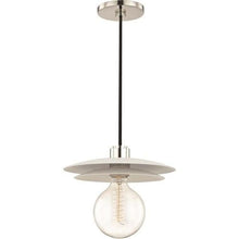 Load image into Gallery viewer, Local Lighting Mitzi H175701L-Pn/Wh 1 Light Large Pendant, PN/WH Pendant