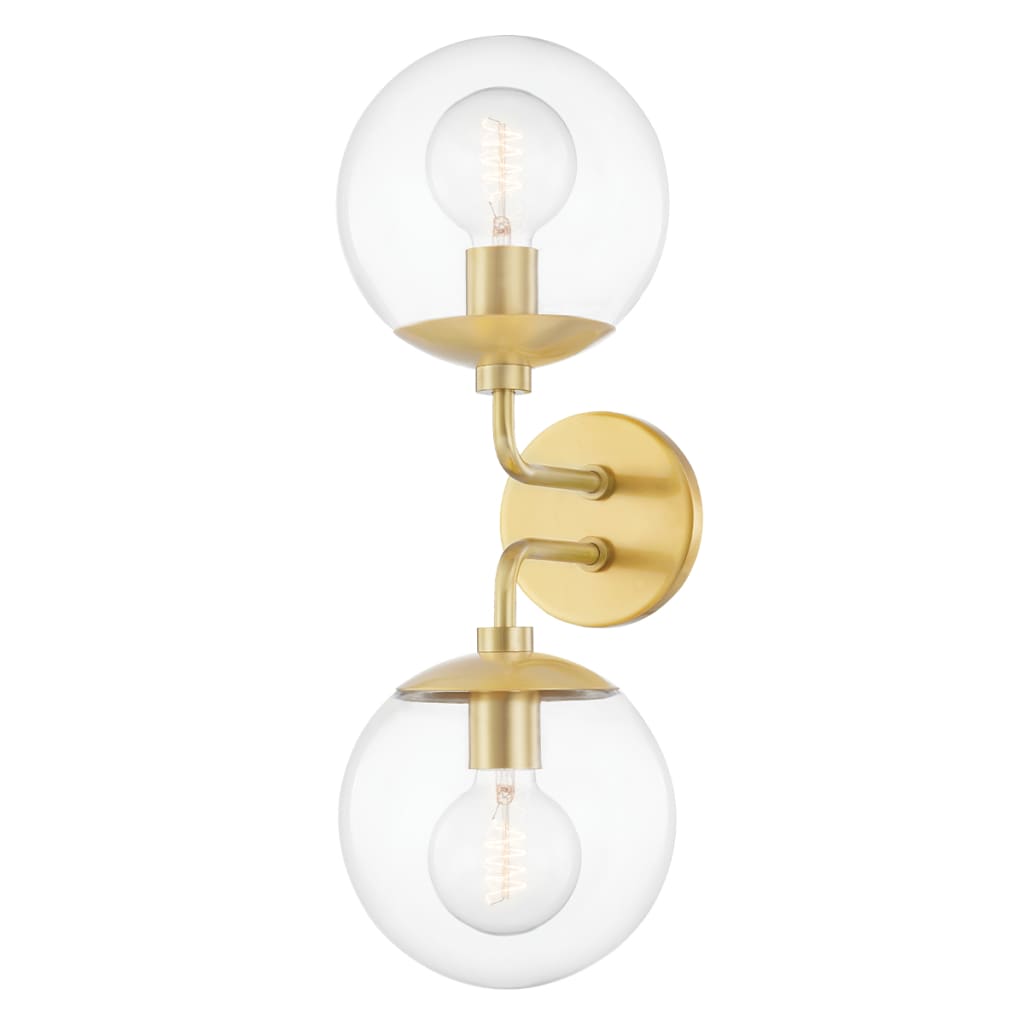 Mitzi H503102-AGB 2 Light Wall Sconce Aged Brass - Wall 