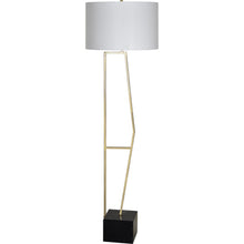 Load image into Gallery viewer, Local Lighting  Notre Dame Design LPF3117 GEVA Floor Lamp, Antique Brushed Plated Brass,Black Marble