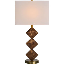 Load image into Gallery viewer, Local Lighting  Notre Dame Design LPT1128 CANA Table Lamp, Satin Brass Plated, Brown Marble