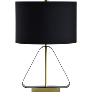 Local Lighting  Notre Dame Design LPT1129 PRIZE Table Lamp, Black, Brass Plated Finish