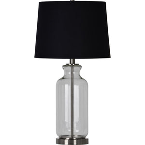 Local Lighting  Notre Dame Design LPT1131-SET SOLAN Table Lamp, SATIN NICKEL PLATED, Clear