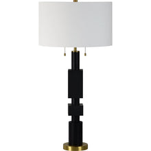 Load image into Gallery viewer, Local Lighting  Notre Dame Design LPT1133 WILL Table Lamp, Black Powder Coated Finish, Satin Brass