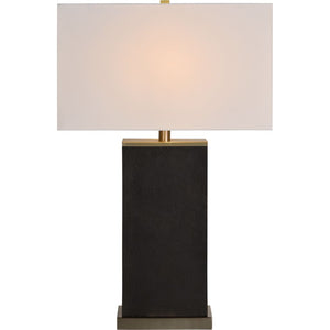 Local Lighting  Notre Dame Design LPT1141 DULLY Table Lamp, Textured Black Finish, Satin Nickel Plated
