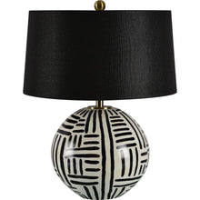 Load image into Gallery viewer, Local Lighting  Notre Dame Design LPT1160 MILKY Table Lamp, Cream and Black Finish