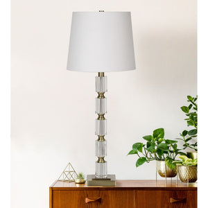 Notre Dame Design LPT1166 DEMURA Table Lamp Antique Brass 