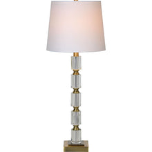 Load image into Gallery viewer, Local Lighting  Notre Dame Design LPT1166 DEMURA Table Lamp, Antique Brass Plated Finish, Clear