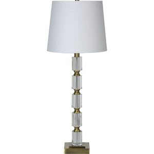 Notre Dame Design LPT1166 DEMURA Table Lamp Antique Brass 