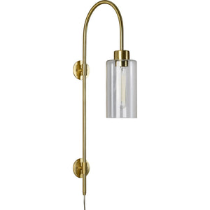 Notre Dame Design WS054 DANIK Wall Sconce Satin Brass Plated