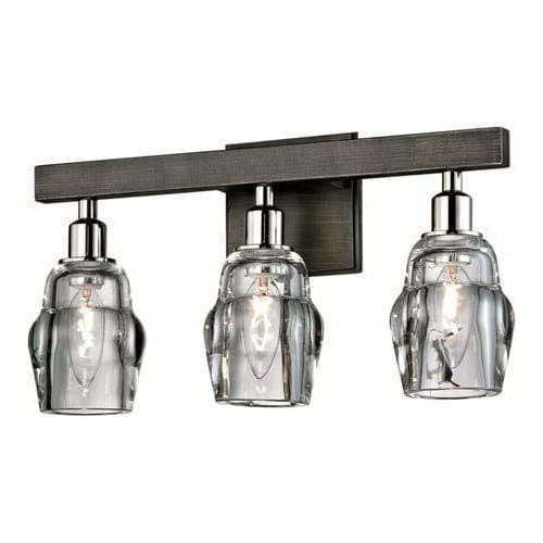 Local Lighting Troy Lighting B6003-Citizen 3Lt Wall Bath, GRAPHITE AND POLISHED NICKEL Bath And Vanity