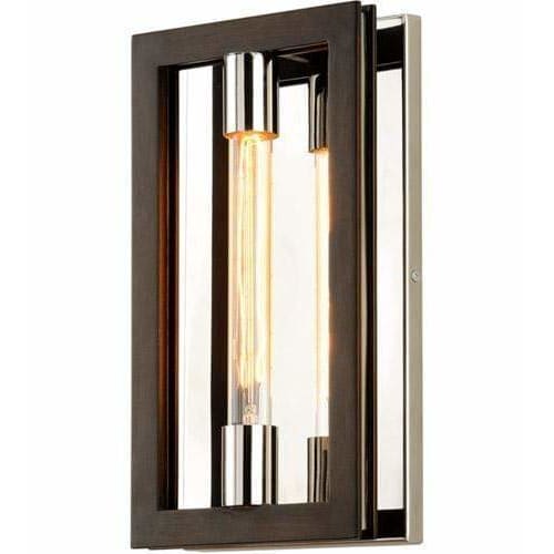 Local Lighting Troy Lighting B6181-Enigma 1Lt Wall Sconce, BRONZE WITH POLISHED STAINLESS Wall Sconce